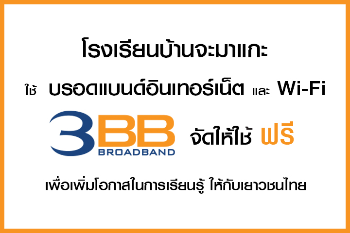 <p>3BB&nbsp;จังหวัดนราธิวาส &nbsp;ส่งมอบอินเทอร์เน็ตในโครงการ&nbsp;&ldquo;บรอดแบนด์อินเทอร์เน็ต เพื่อการศึกษาฟรี"&nbsp;</p>