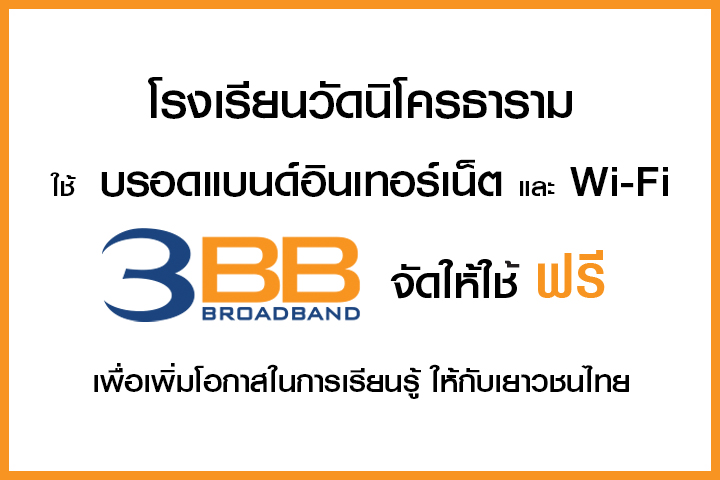 <p>3BB จังหวัดฉะเชิงเทรา&nbsp;&nbsp;ส่งมอบอินเทอร์เน็ตในโครงการ&nbsp;&ldquo;บรอดแบนด์อินเทอร์เน็ต เพื่อการศึกษาฟรี"</p>