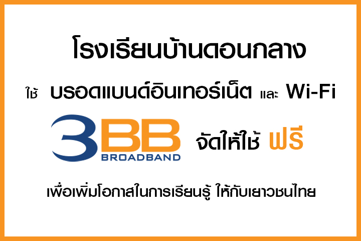 <p>3BB จังหวัดนครราชสีมา ส่งมอบอินเทอร์เน็ตในโครงการ "บรอดแบนด์อินเทอร์เน็ต เพื่อการศึกษาฟรี"</p>