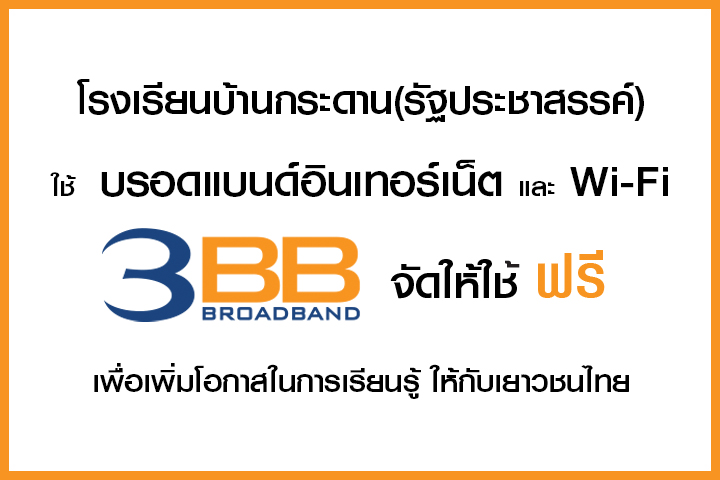 <p>3BB จังหวัดนครราชสีมา ส่งมอบอินเทอร์เน็ตในโครงการ "บรอดแบนด์อินเทอร์เน็ต เพื่อการศึกษาฟรี"</p>