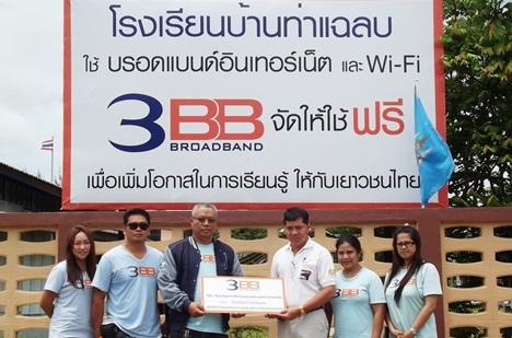 <p>3BB&nbsp;จังหวัดจันทบุรี ส่งมอบอินเทอร์เน็ตในโครงการ&nbsp;&ldquo;บรอดแบนด์อินเทอร์เน็ต เพื่อการศึกษาฟรี</p>