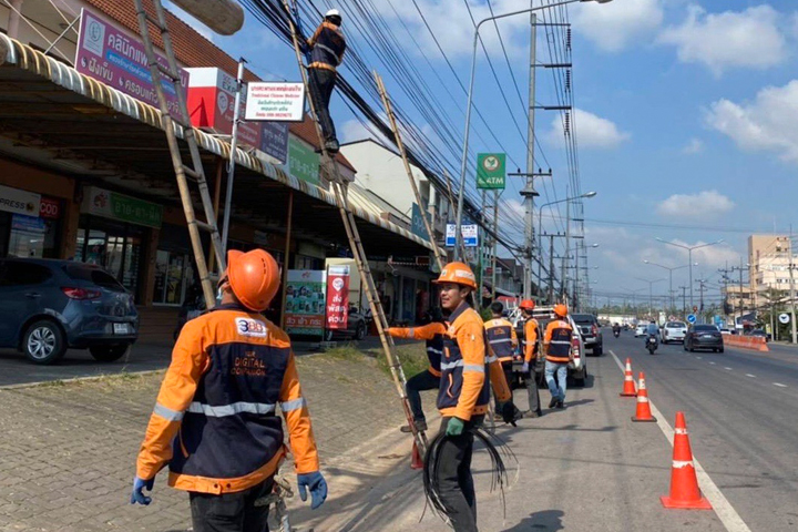 3BB จังหวัดประจวบคีรีขันธ์ จัดกิจกรรม 3BB SAFETY DAY ส่งทีมช่างเทคนิคจัดระเบียบสายสื่อสาร