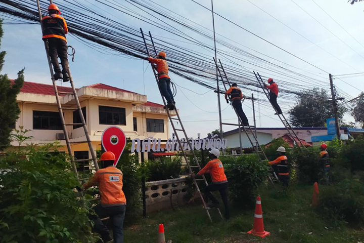 3BB ประจวบคีรีขันธ์  จัดกิจกรรม 3BB SAFETY DAY จัดระเบียบสายสื่อสารโทรคมนาคม