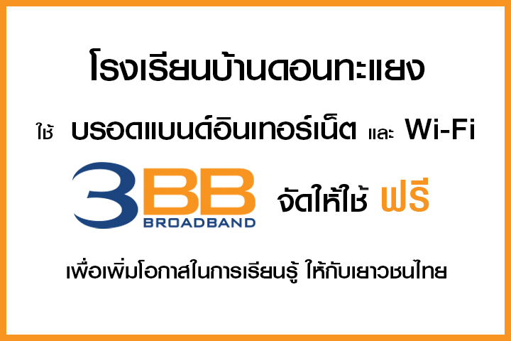 <p>3BB จังหวัดนครราชสีมา ส่งมอบอินเทอร์เน็ตในโครงการ "บรอดแบนด์อินเทอร์เน็ต เพื่อการศึกษาฟรี"</p>