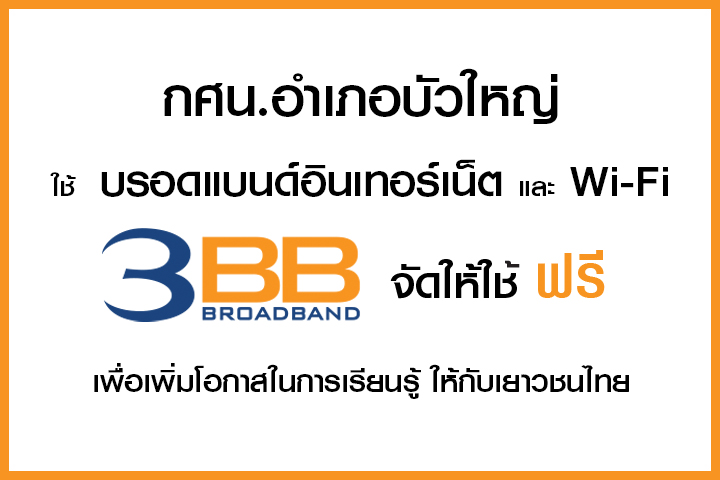 <p>3BB จังหวัดนครราชสีมา ส่งมอบอินเทอร์เน็ตในโครงการ "บรอดแบนด์อินเทอร์เน็ต เพื่อการศึกษาฟรี"</p>