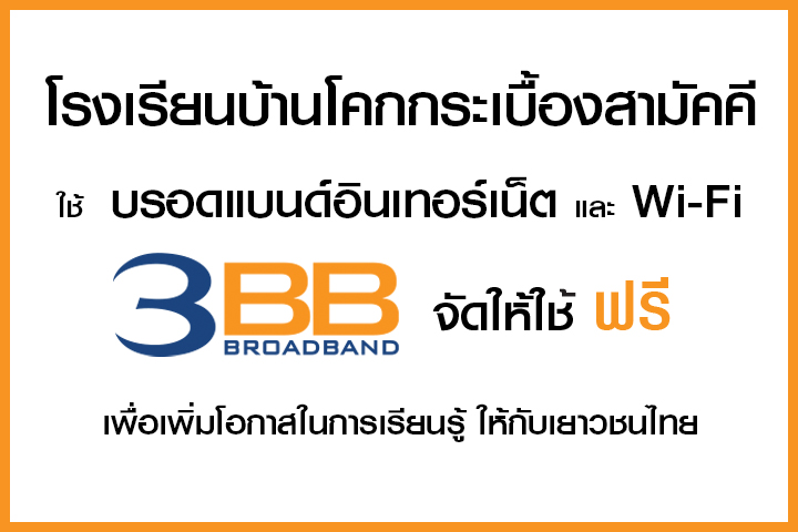 <p>3BB จังหวัดนครราชสีมา ส่งมอบอินเทอร์เน็ตในโครงการ "บรอดแบนด์อินเทอร์เน็ต เพื่อการศึกษาฟรี"</p>