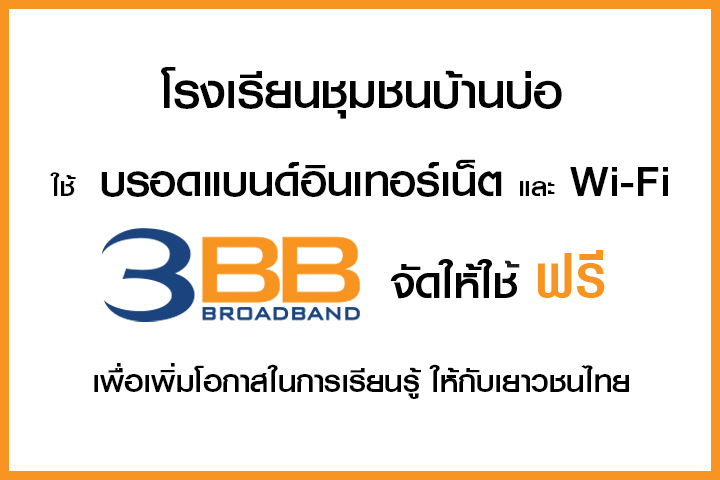 <p>3BB จังหวัดราชบุรี ได้ส่งมอบอินเทอร์เน็ตโรงเรียนในโครงการ &ldquo;บรอดแบนด์อินเทอร์เน็ต เพื่อการศึกษาฟรี"</p>