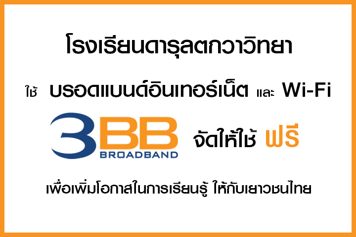 <p>3BB จังหวัดนราธิวาส ได้ส่งมอบอินเทอร์เน็ตโรงเรียนในโครงการ &ldquo;บรอดแบนด์อินเทอร์เน็ต เพื่อการศึกษาฟรี"</p>