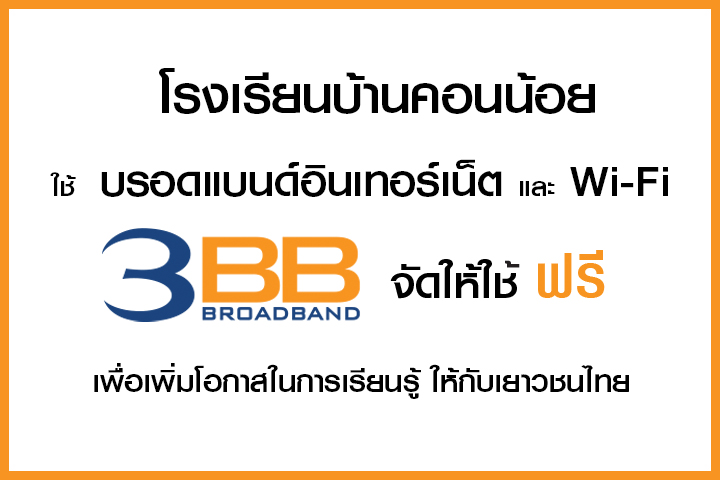 <p>3BB จังหวัดนครราชสีมา ส่งมอบอินเทอร์เน็ตในโครงการ "บรอดแบนด์อินเทอร์เน็ต เพื่อการศึกษาฟรี"</p>