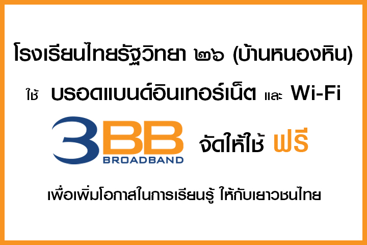 <p>3BB จังหวัดบุรีรัมย์ ส่งมอบอินเทอร์เน็ตในโครงการ "บรอดแบนด์อินเทอร์เน็ต เพื่อการศึกษาฟรี"</p>