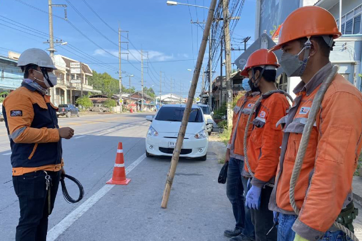 3BB ประจวบคีรีขันธ์  จัดกิจกรรม 3BB SAFETY DAY จัดระเบียบสายสื่อสารโทรคมนาคมบนเสาไฟฟ้า