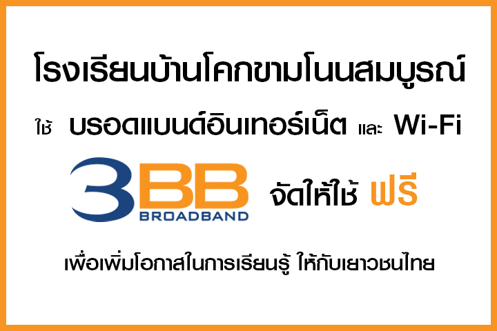 <p>3BB จังหวัดบุรีรัมย์ ส่งมอบอินเทอร์เน็ตในโครงการ "บรอดแบนด์อินเทอร์เน็ต เพื่อการศึกษาฟรี"</p>