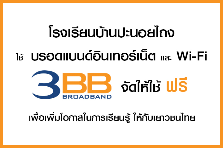 <p>3BB จังหวัดสุรินทร์ ส่งมอบอินเทอร์เน็ตในโครงการ "บรอดแบนด์อินเทอร์เน็ต เพื่อการศึกษาฟรี"</p>